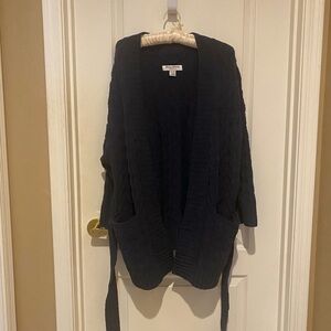 Tommy Bahama Dark Blue Open-Front Cardigan